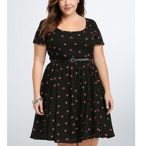 FOX PRINT SKATER DRESS